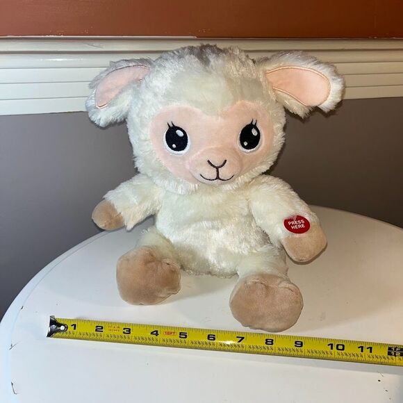 Lullabrites Musical Light Up Bedtime Sitting Lamb Stuffed Animal Plush Jay Play - Picture 7 of 13